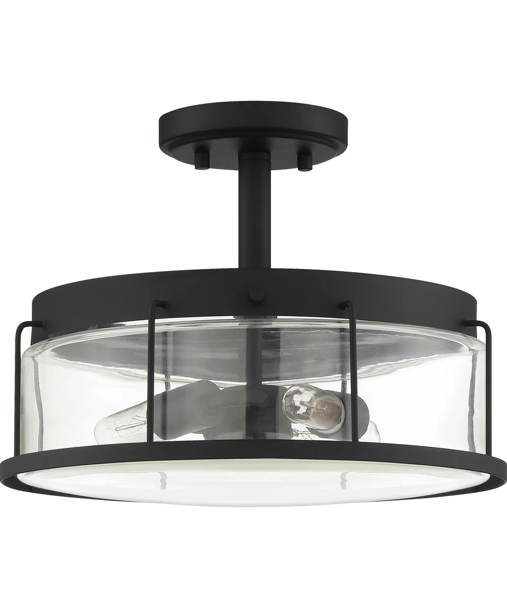 Ludlow Medium 3-light Semi Flush Mount Earth Black - Image 3