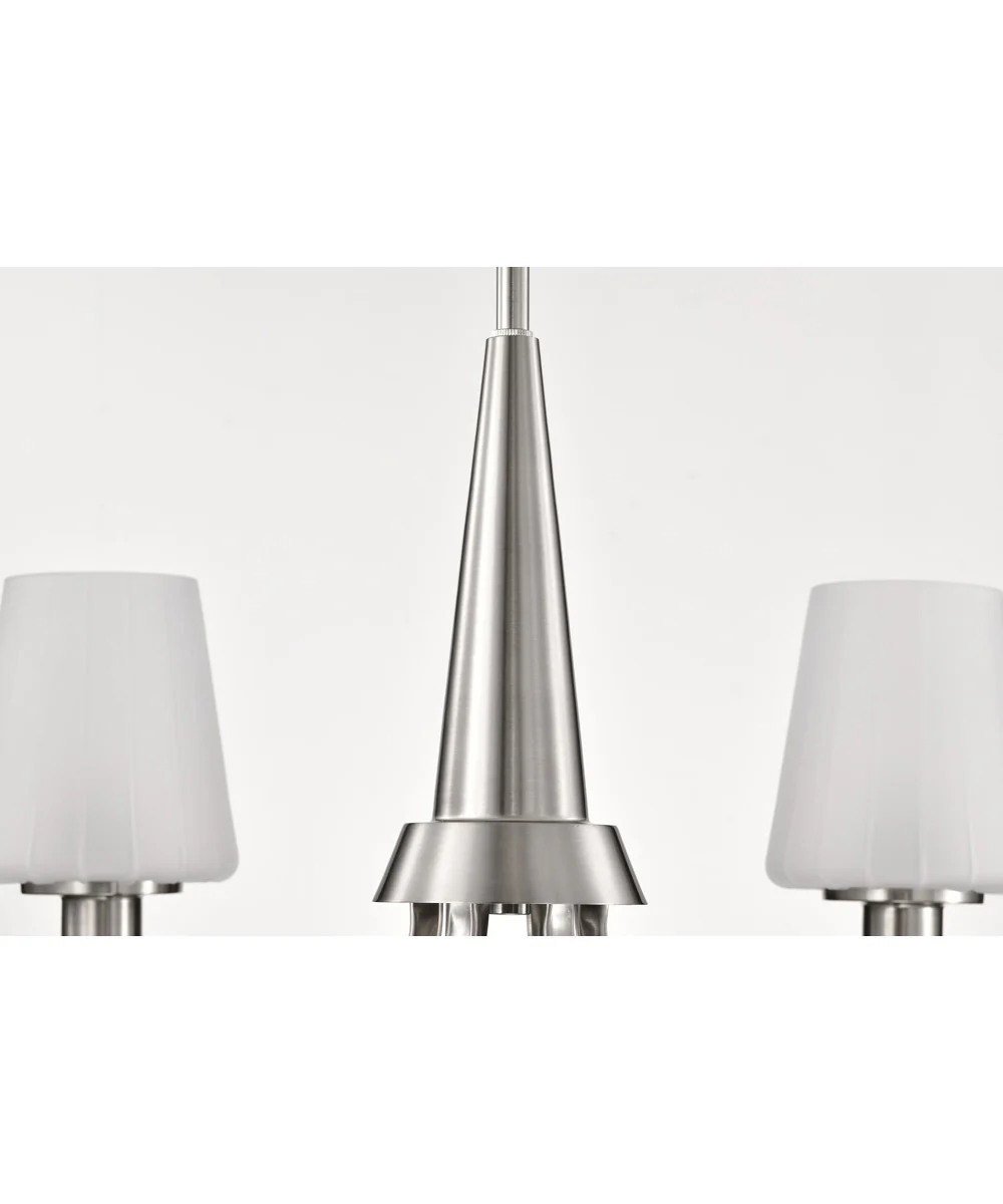 Lune 6-Light Chandelier Brushed Nickel - Image 11