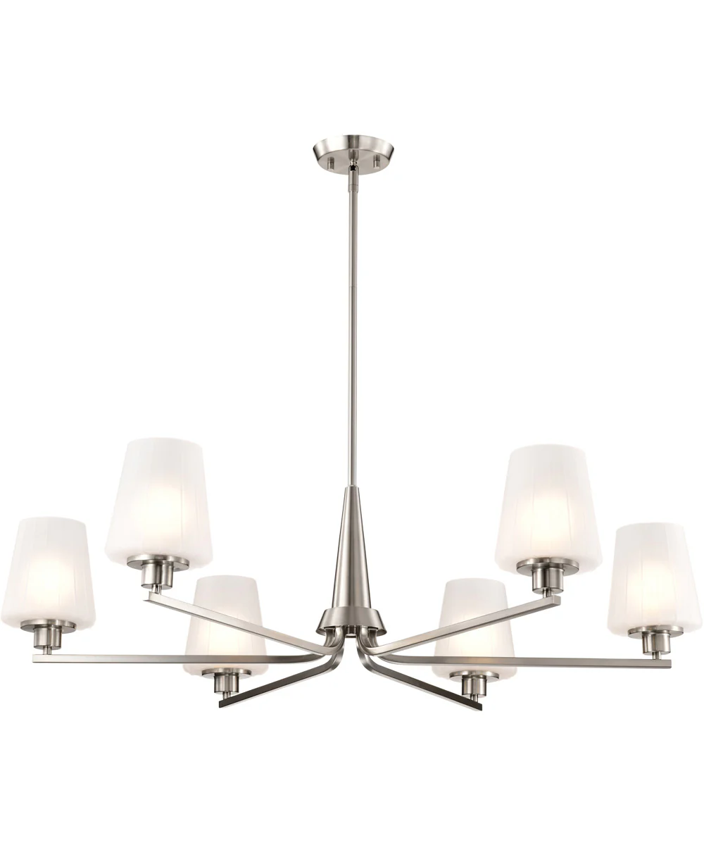 Lune 6-Light Chandelier Brushed Nickel - Image 4