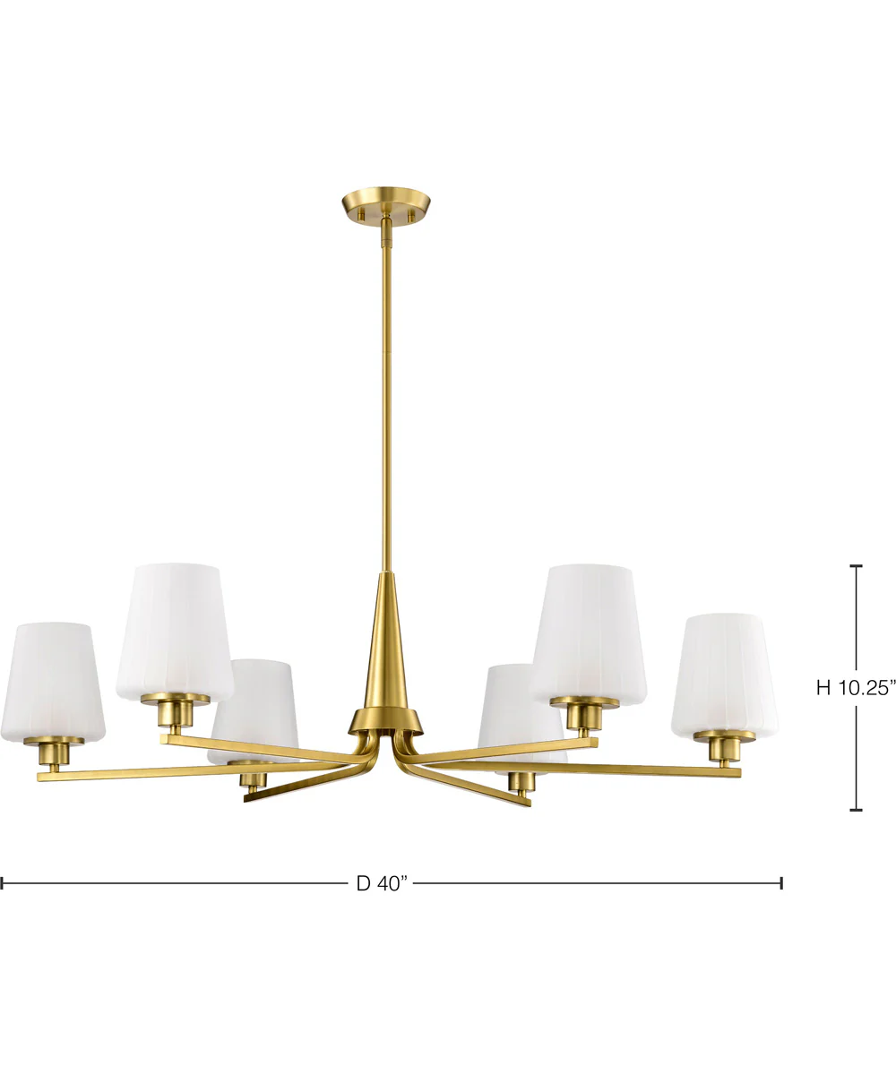 Lune 6-Light Chandelier Vintage Brass - Image 10