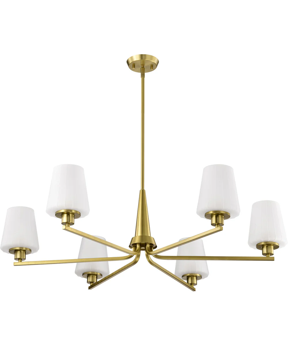 Lune 6-Light Chandelier Vintage Brass - Image 3