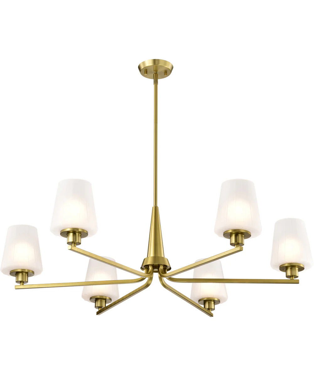 Lune 6-Light Chandelier Vintage Brass - Image 4