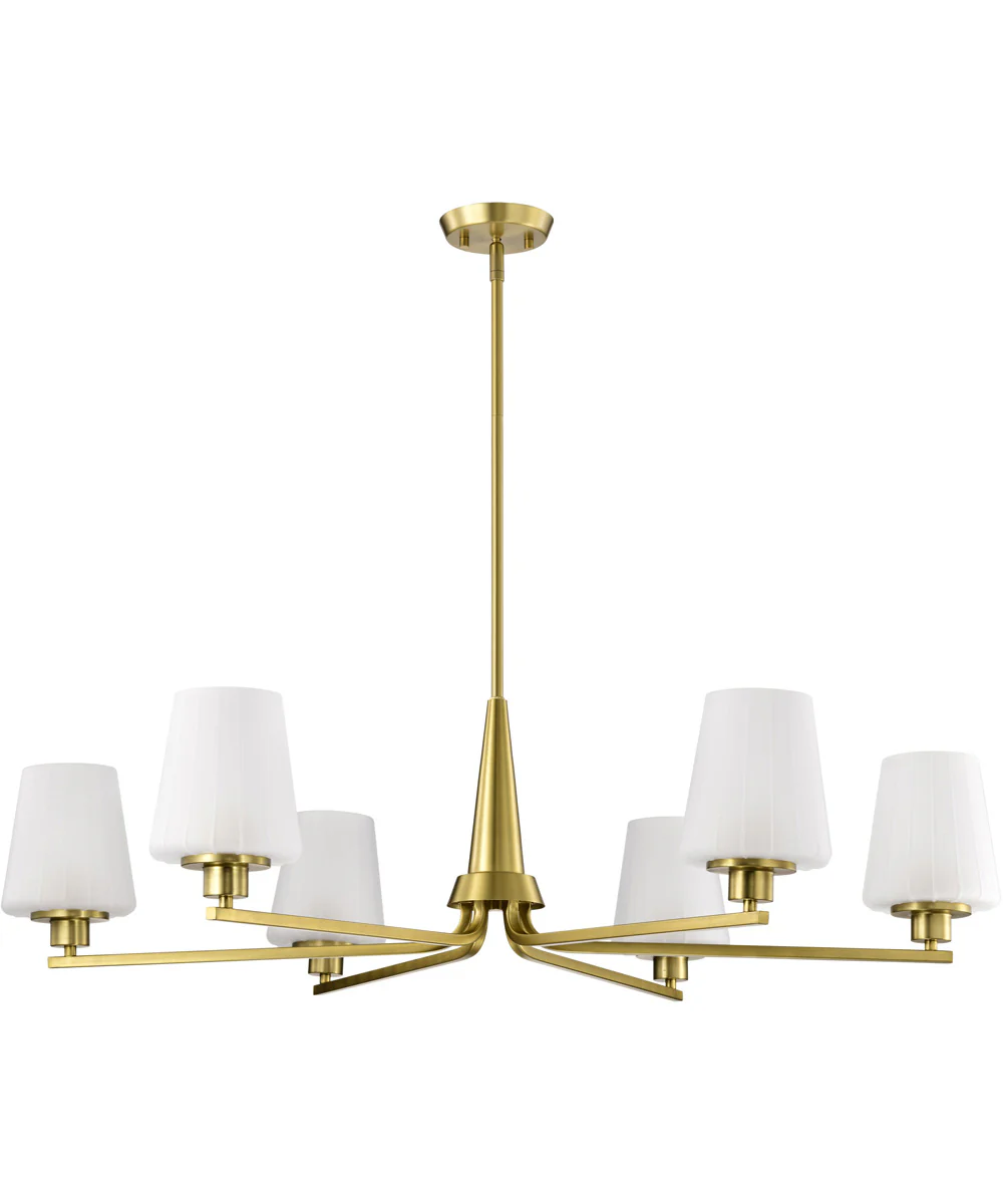 Lune 6-Light Chandelier Vintage Brass - Image 5