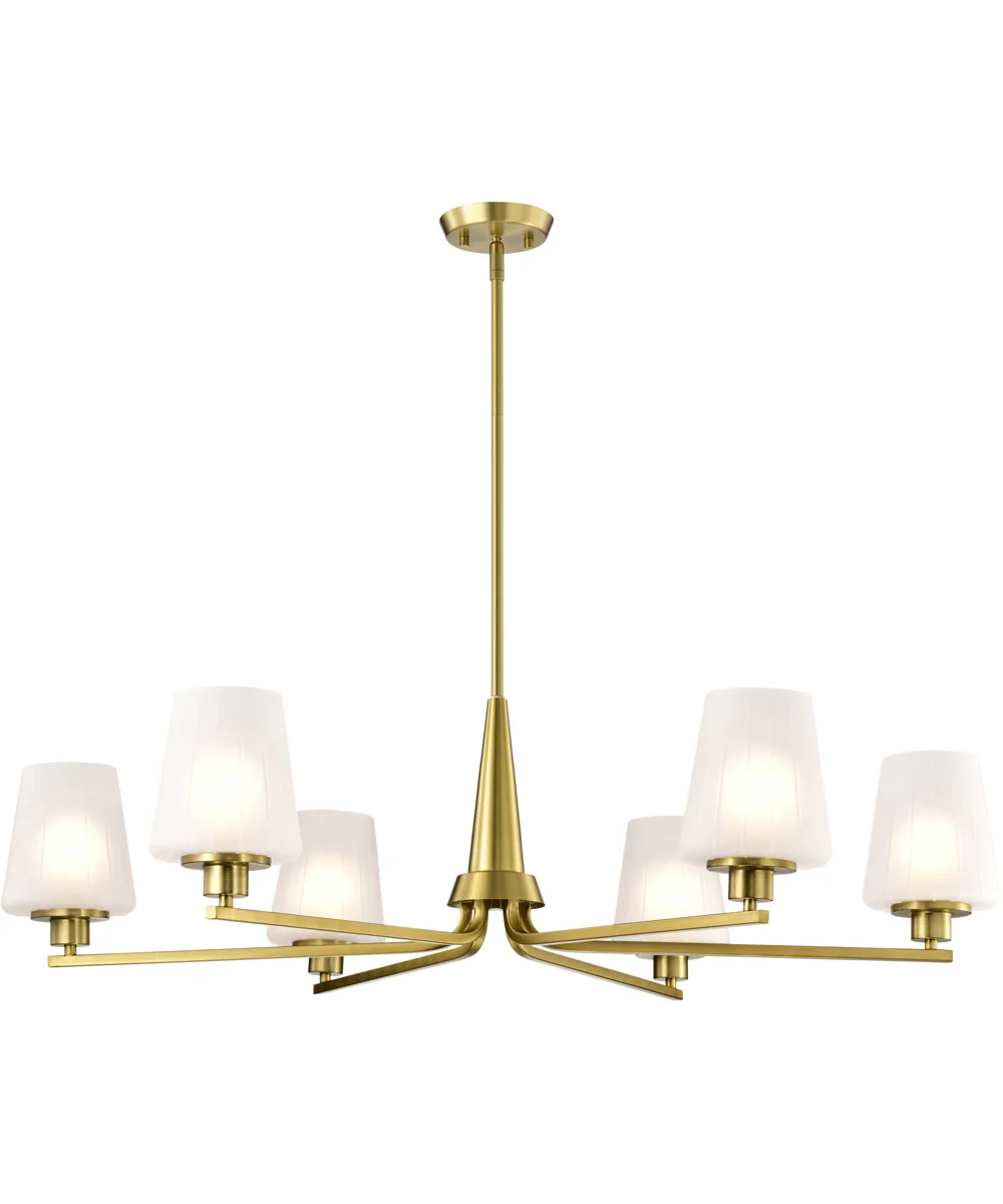 Lune 6-Light Chandelier Vintage Brass - Image 6