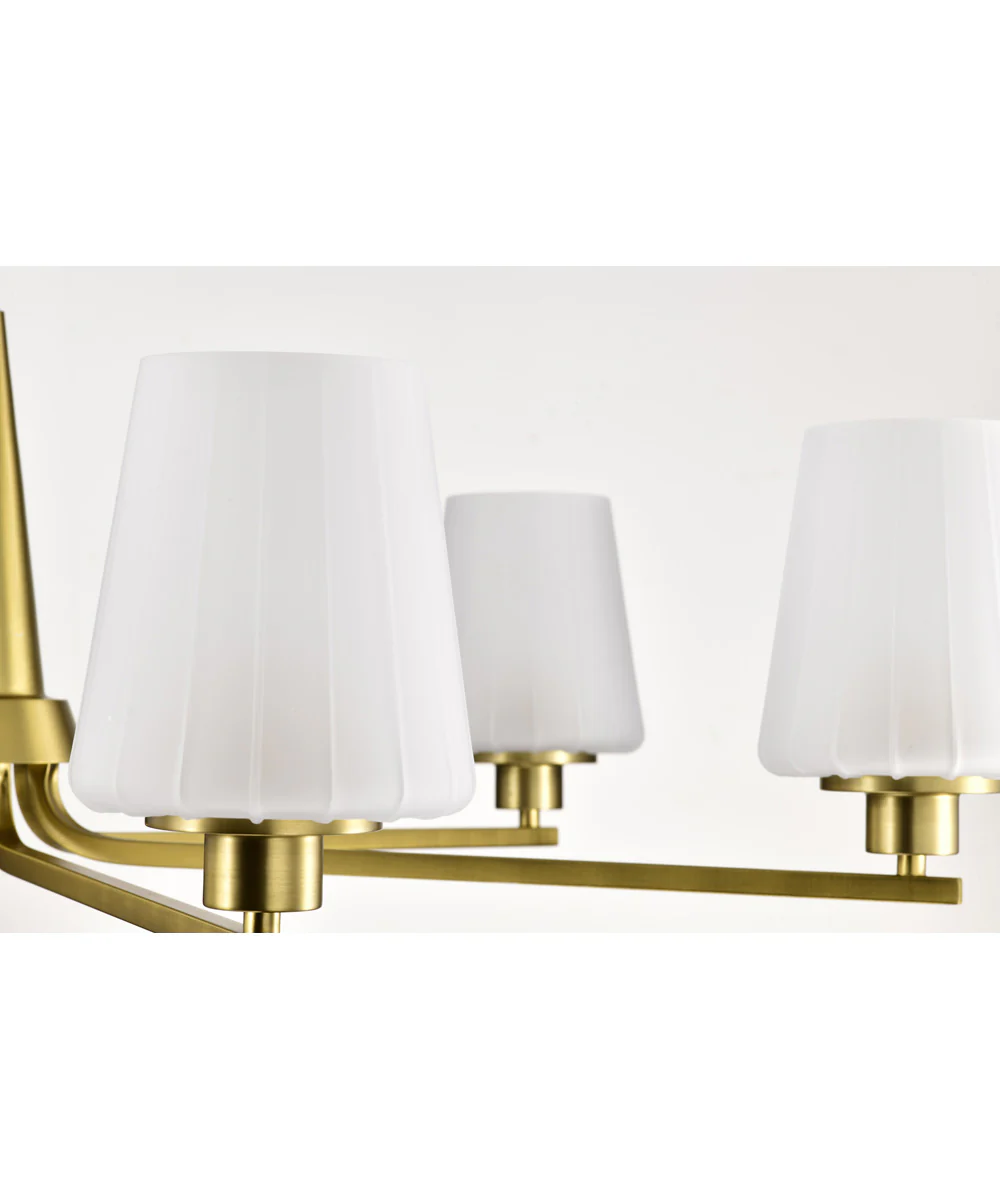 Lune 6-Light Chandelier Vintage Brass - Image 8
