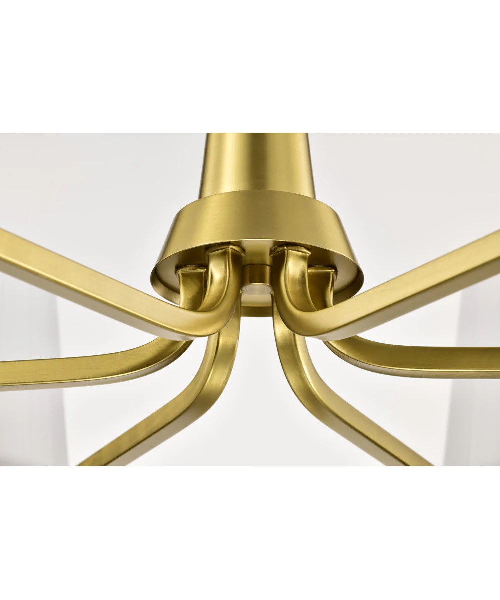 Lune 6-Light Chandelier Vintage Brass - Image 9