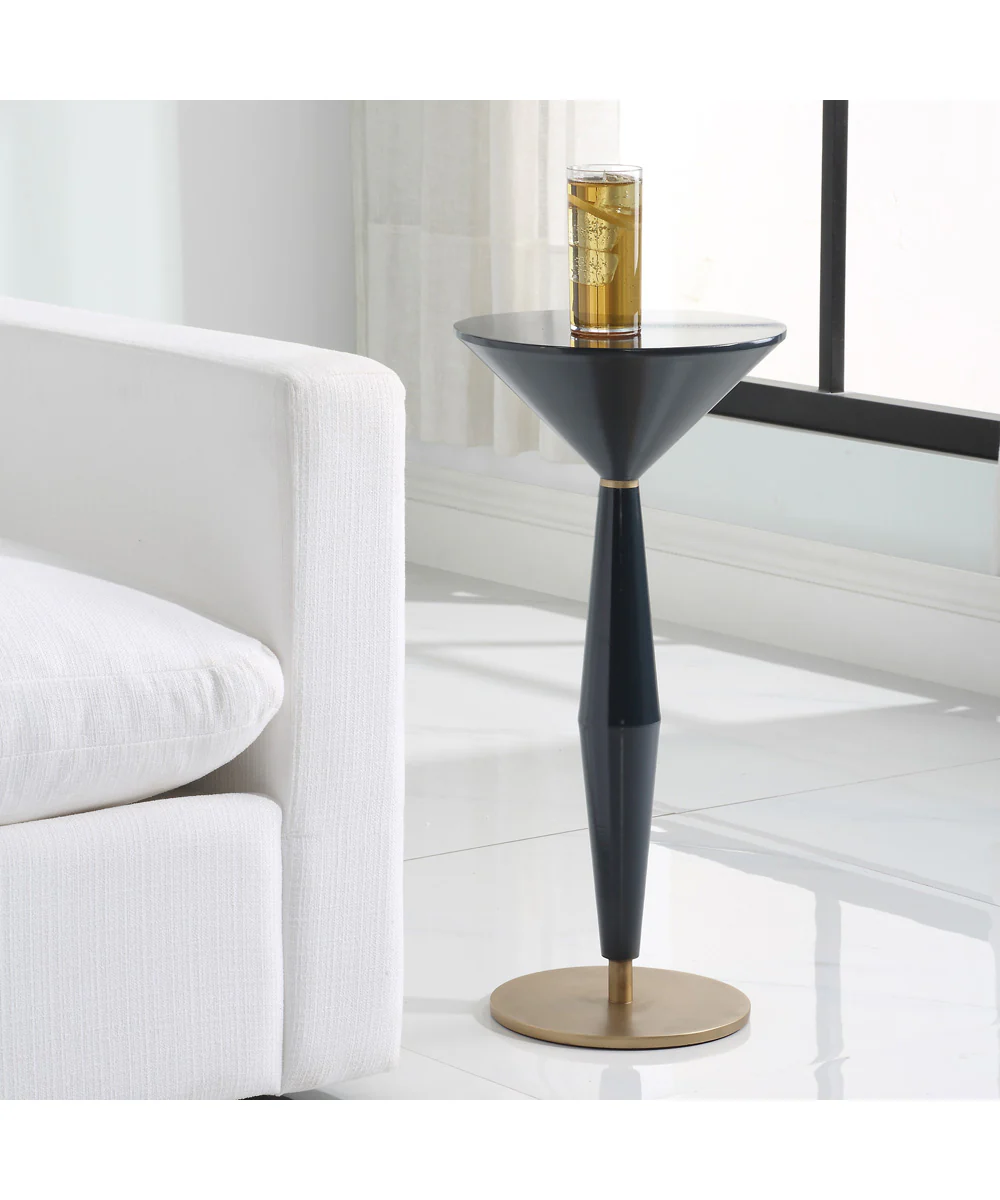 Luster Navy Blue Accent Table - Image 3