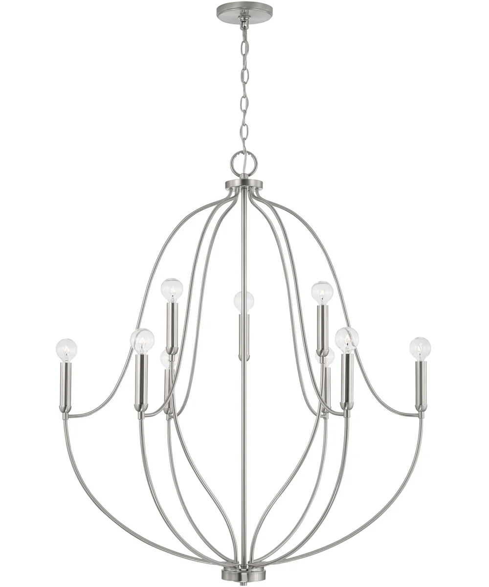 Madison 9-Light Chandelier Brushed Nickel