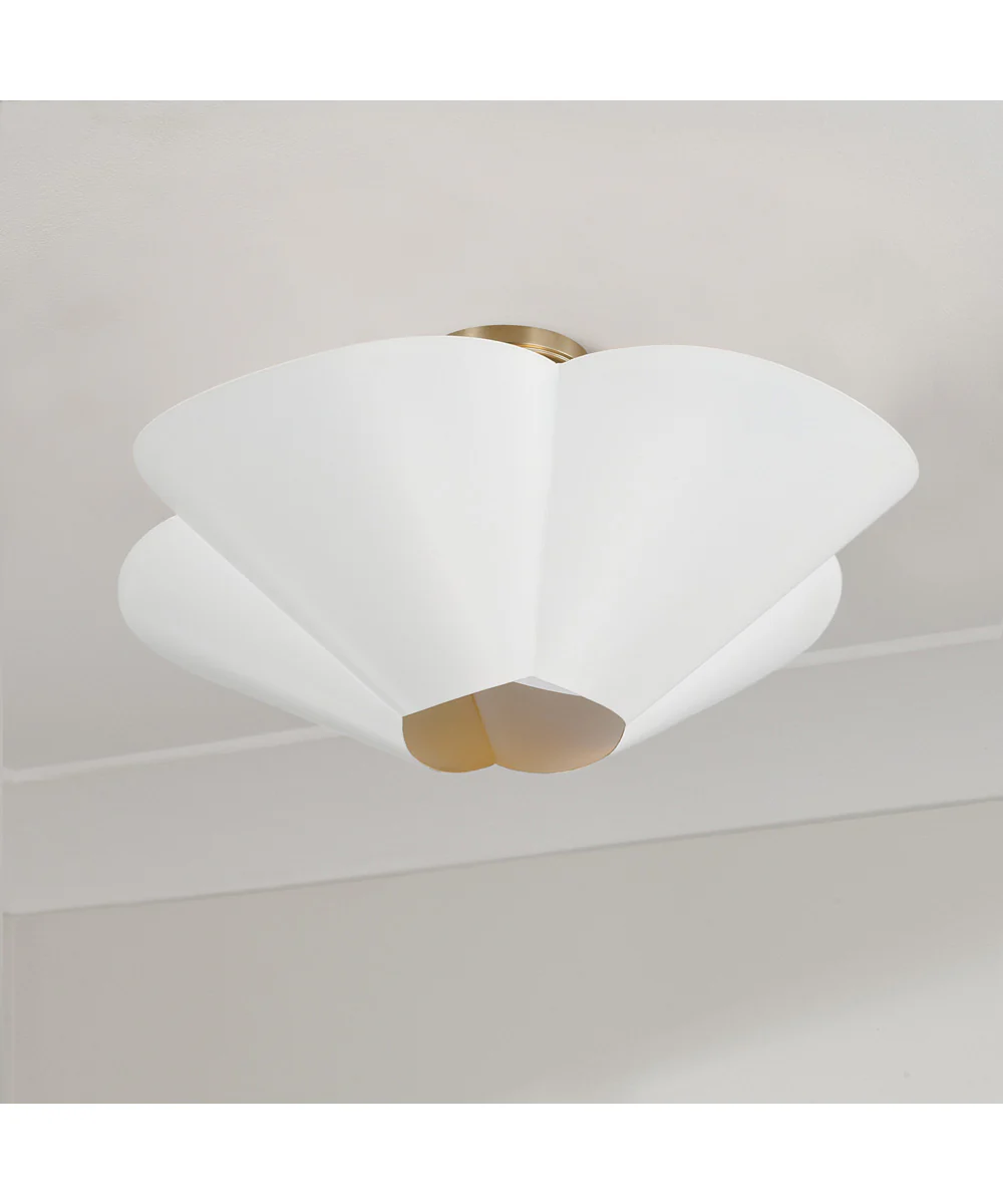 Maeve 4-Light Pendant Matte Brass and White - Image 6