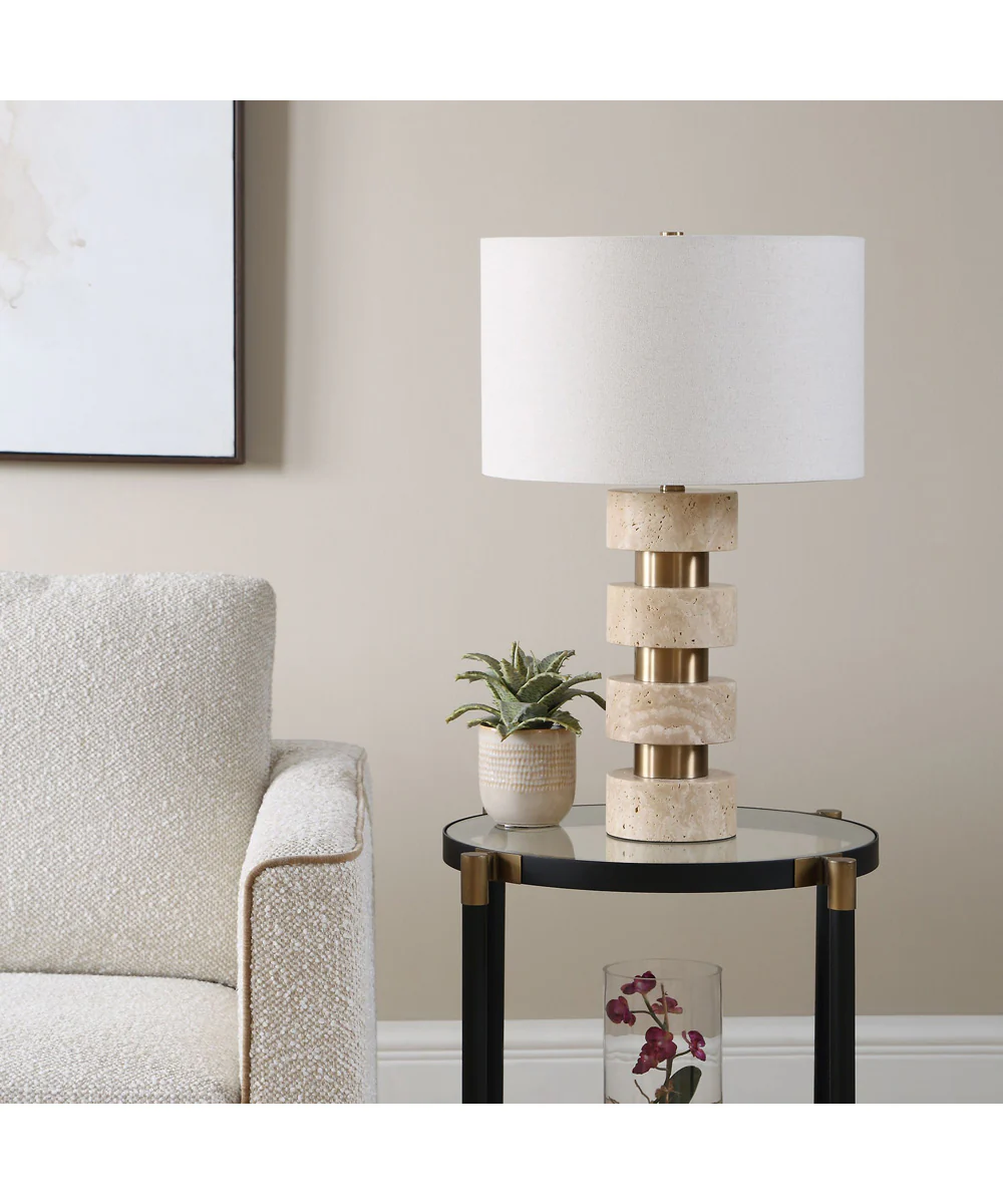 Makani Travertine Table Lamp - Image 3
