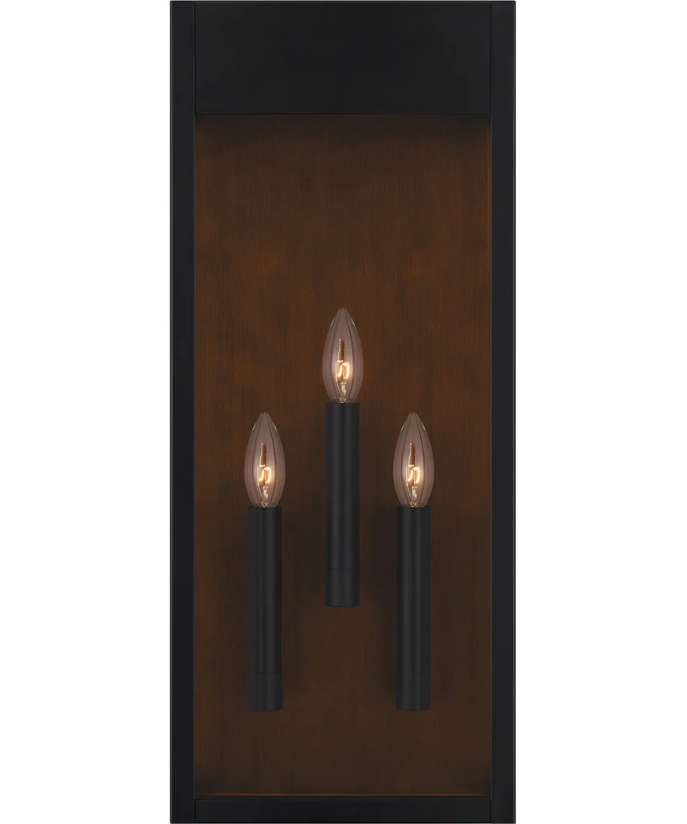 Maren Extra Large 3-light Outdoor Wall Light Coastal Armour Aluminum Matte Black - Image 4
