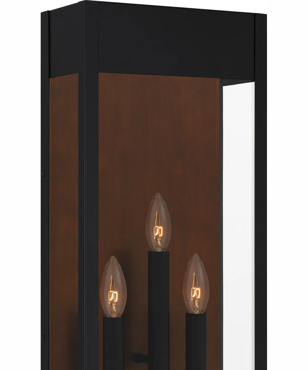Maren Extra Large 3-light Outdoor Wall Light Coastal Armour Aluminum Matte Black - Image 6