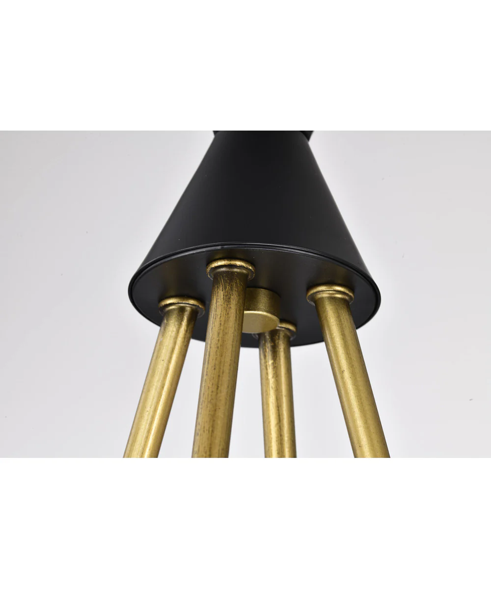 Marsden 4-Light Chandelier Matte Black - Image 9