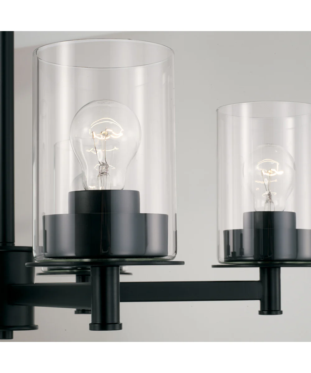 Mason 5-Light Chandelier Matte Black - Image 3