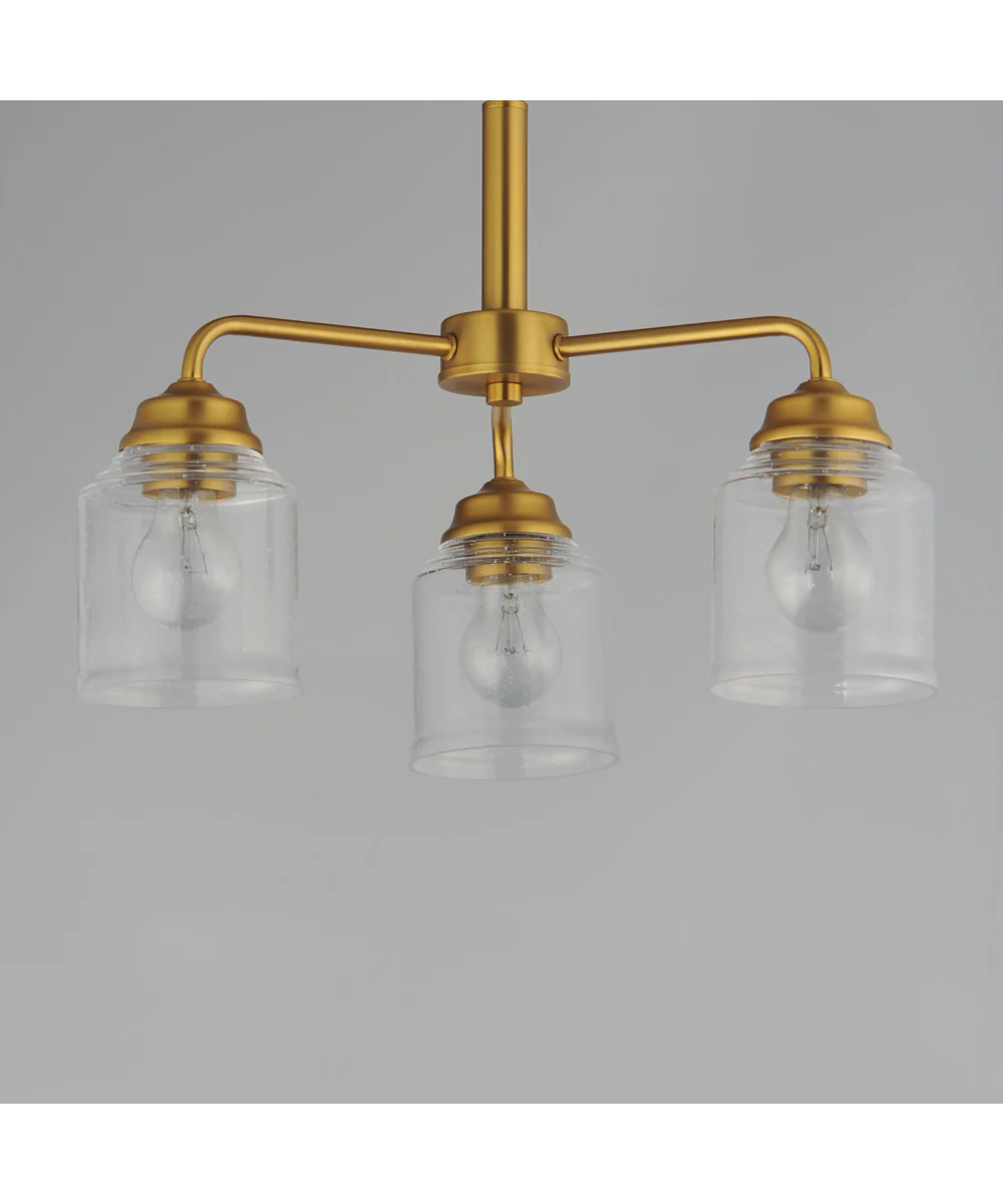 Acadia 3-Light Semi-Flush Mount/Chandelier Natural Aged Brass - Image 2
