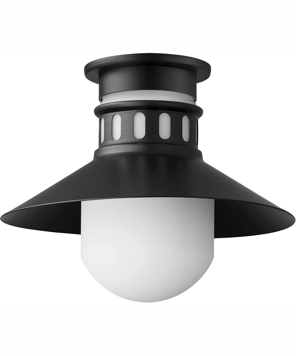 Admiralty 1-Light Outdoor Flush Mount Black