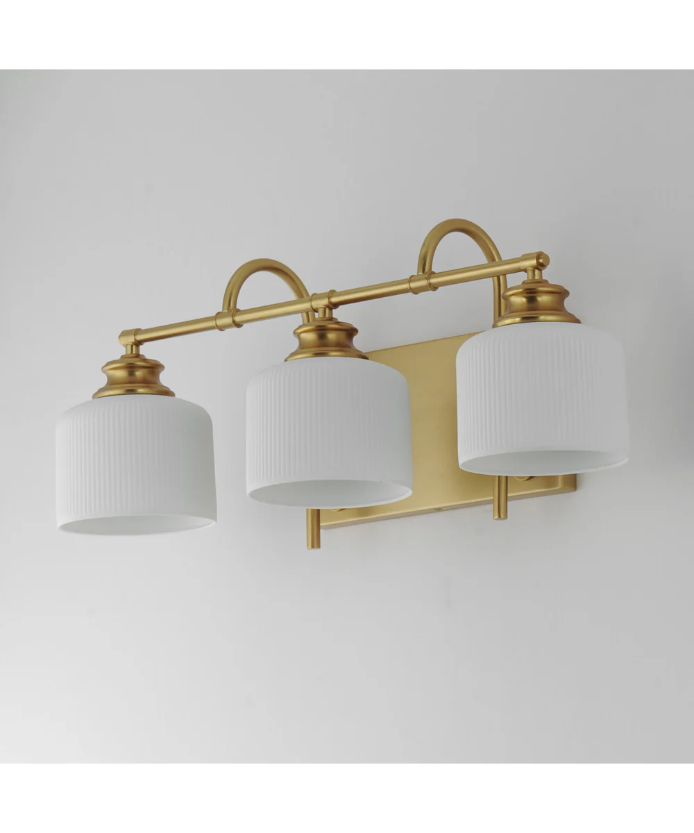 Bisque 3-Light Bath Vanity Natural Aged Brass - Image 4