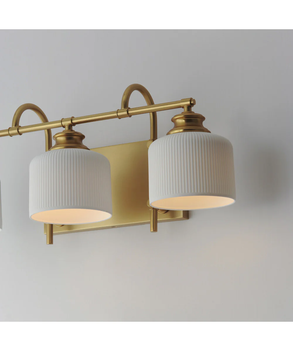 Bisque 3-Light Bath Vanity Natural Aged Brass - Image 6