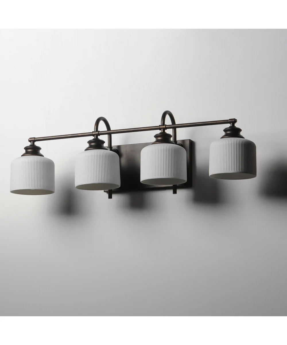 Bisque 4-Light Bath Vanity Oil Rubbed Bronze - Image 4