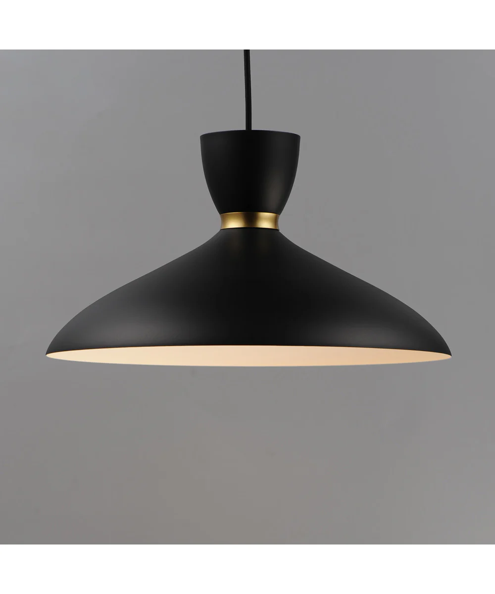 Carillon 16 inch Pendant Black / Satin Brass - Image 3