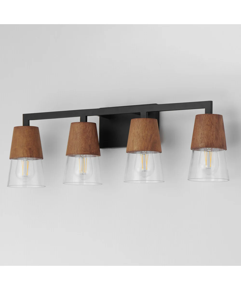 Carpenter 4-Light Bath Vanity Walnut / Black - Image 4