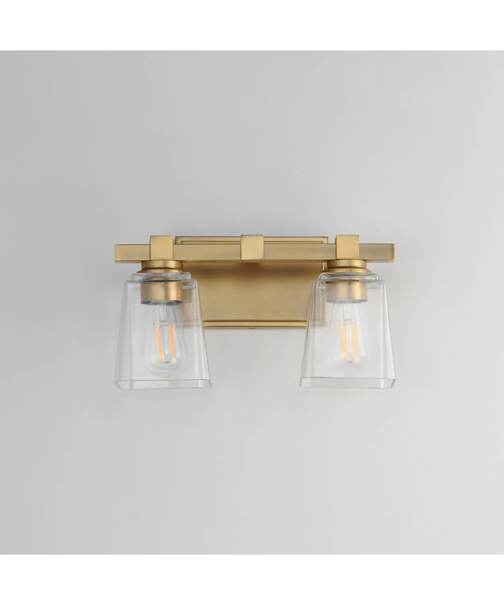 Cubos 2-Light Wall Sconce Natural Aged Brass - Image 2