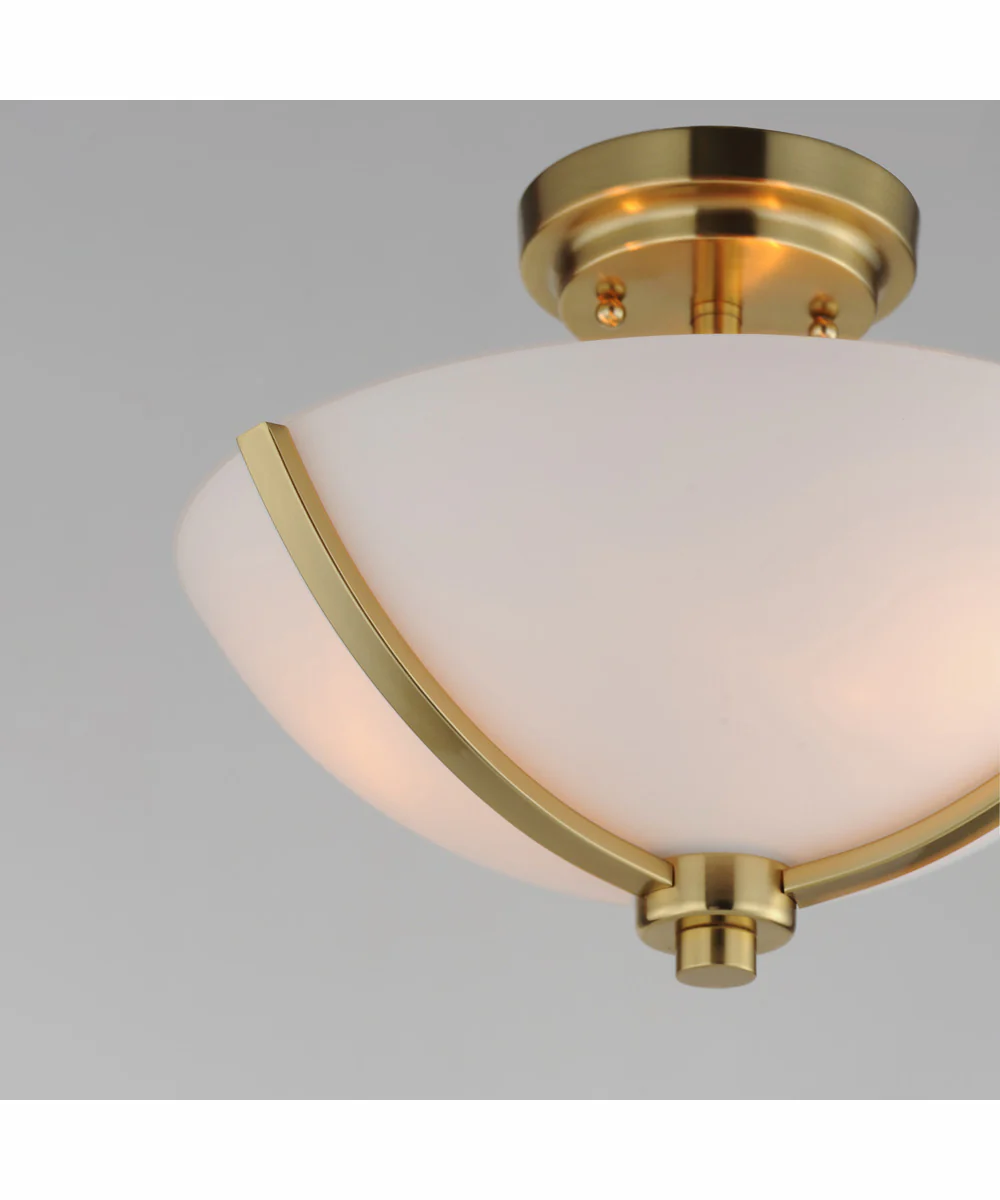 Deven 3-Light Semi-Flush Mount Satin Brass - Image 5