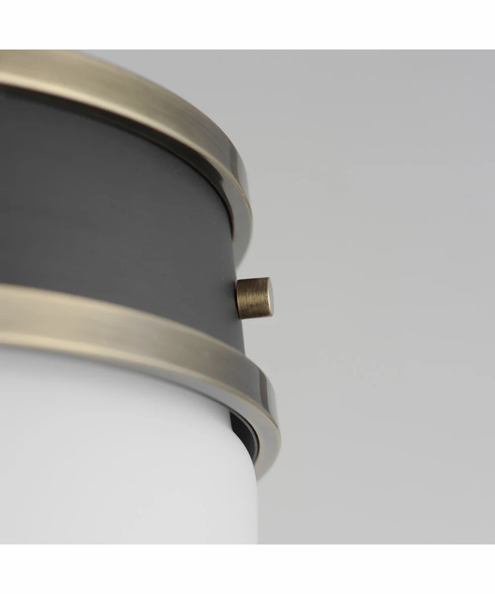 Duke 1-Light Flush Mount Black/Weathered Brass - Image 5