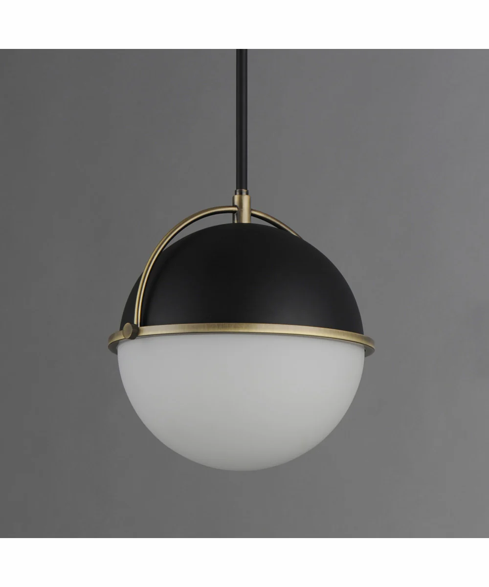 Duke 12 inch Single Pendant Black/Weathered Brass - Image 6
