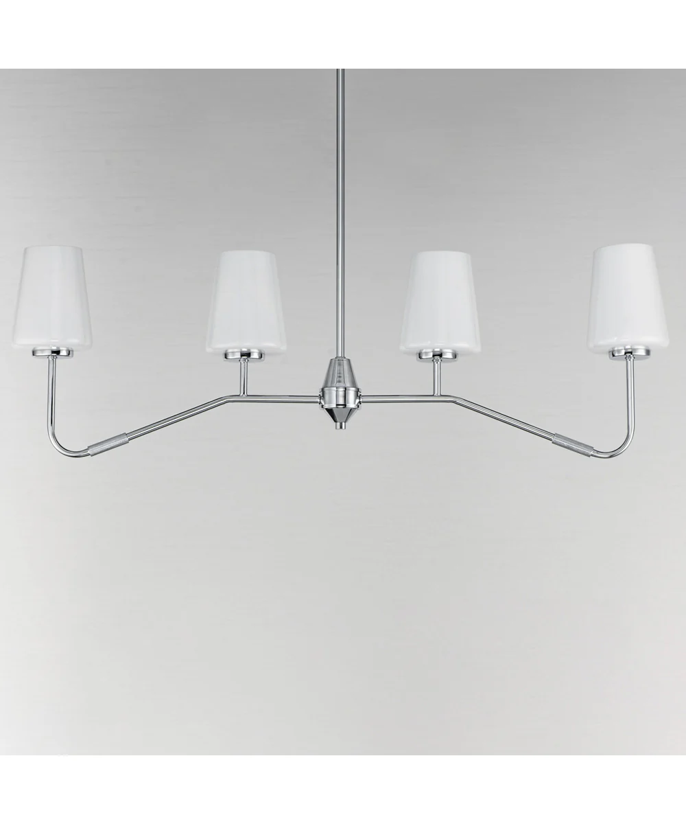 Durham 4-Light Linear Chandelier Polished Chrome - Image 2