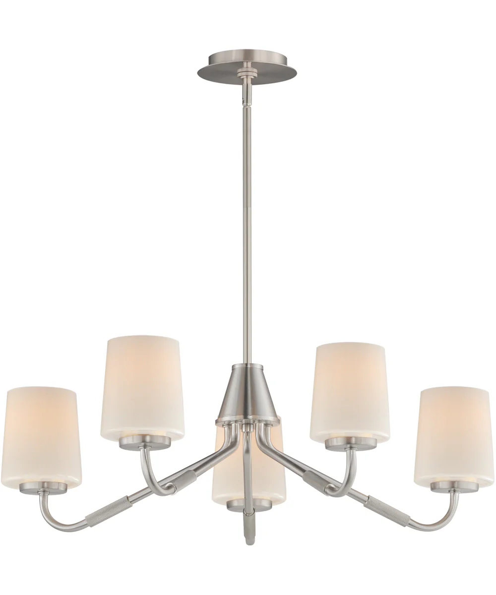 Durham 5-Light Chandelier Satin Nickel
