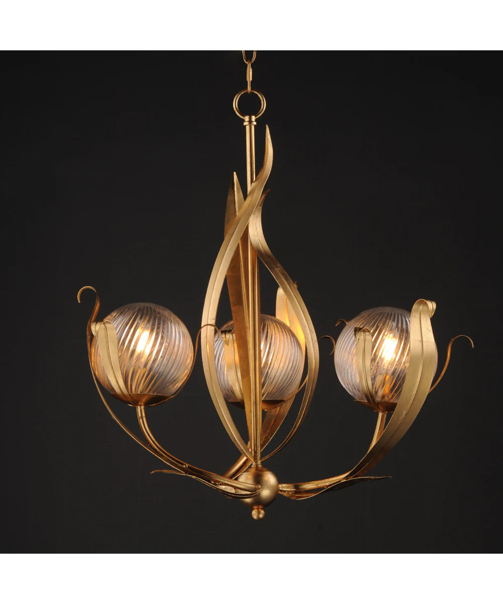 Firenze 3-Light Pendant Gold Leaf - Image 3