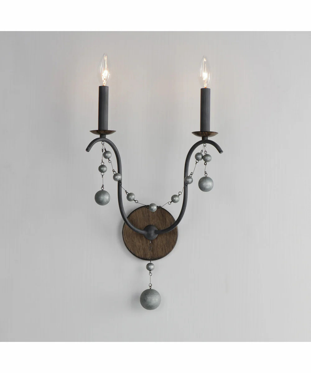 Formosa 2-Light Wall Sconce Golden Noir - Image 3