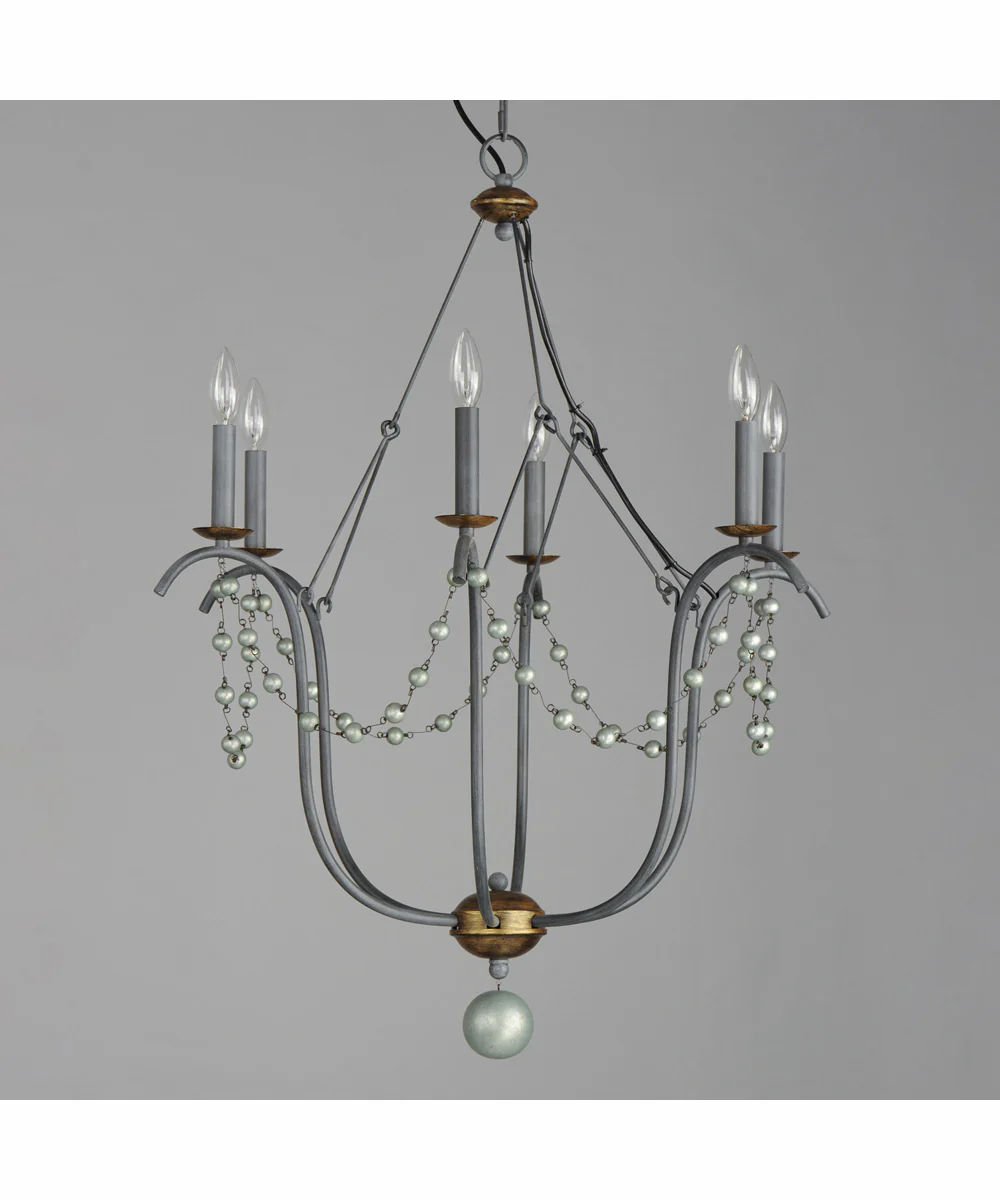 Formosa 6-Light Chandelier Golden Noir - Image 3