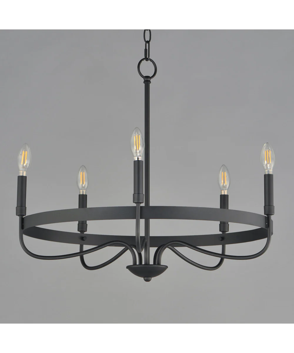 Frankie 5-Light Chandelier Black - Image 2