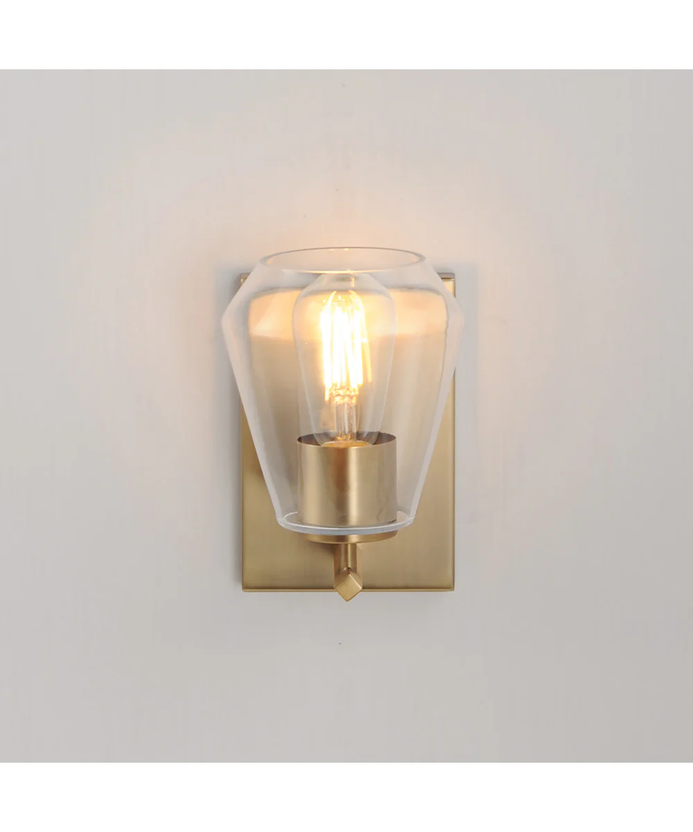Geode 1-Light Sconce Natural Aged Brass - Image 3
