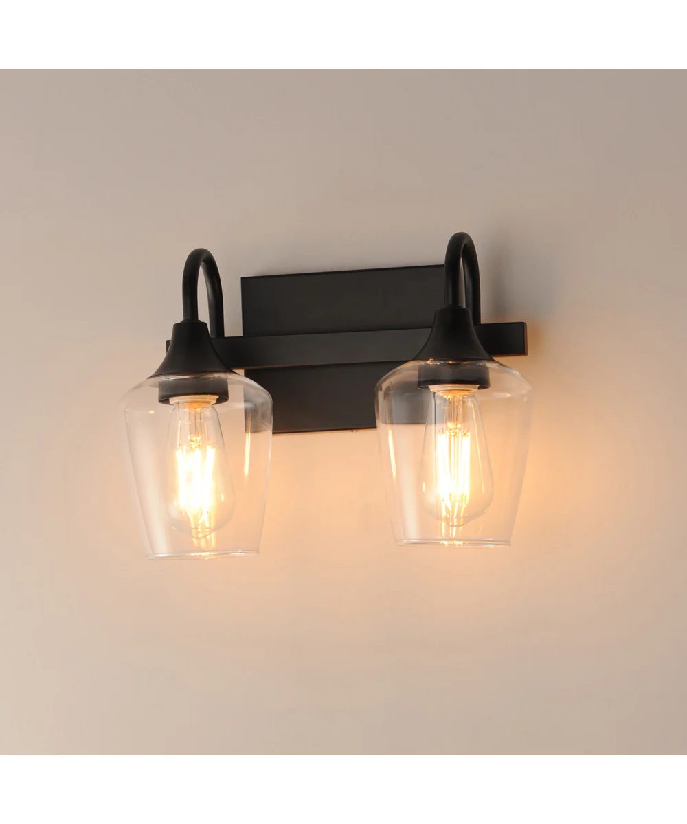 Goblet 2-Light Wall Sconce Black - Image 3