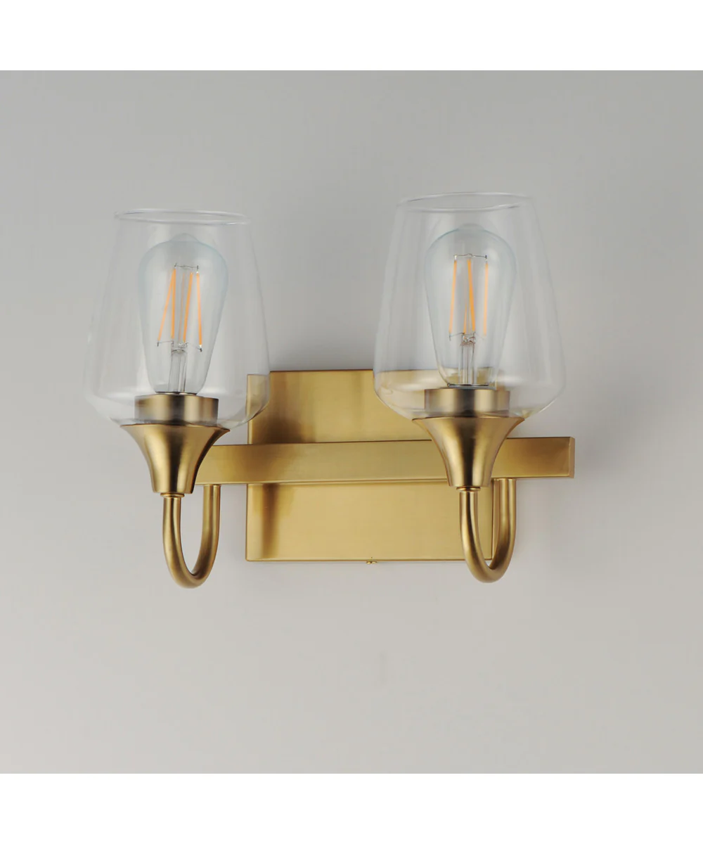 Goblet 2-Light Wall Sconce Natural Aged Brass - Image 4