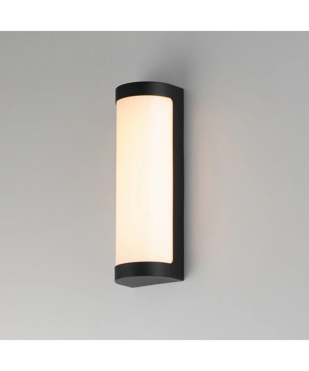 Halfpipe 15 inch LED Outdoor Sconce - 5CCT Black - Image 5
