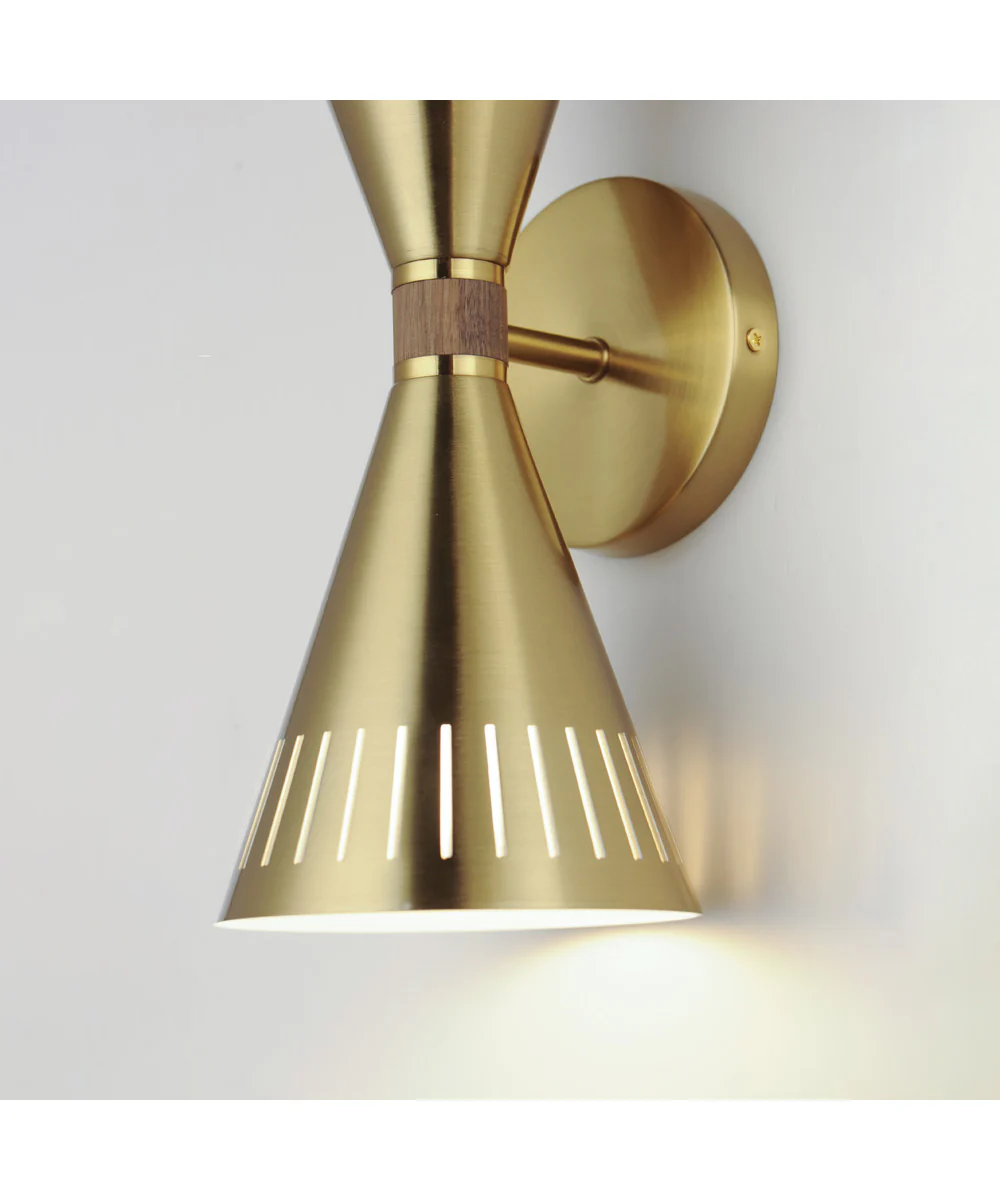 Helsinki 2-Light Wall Sconce Natural Aged Brass - Image 5