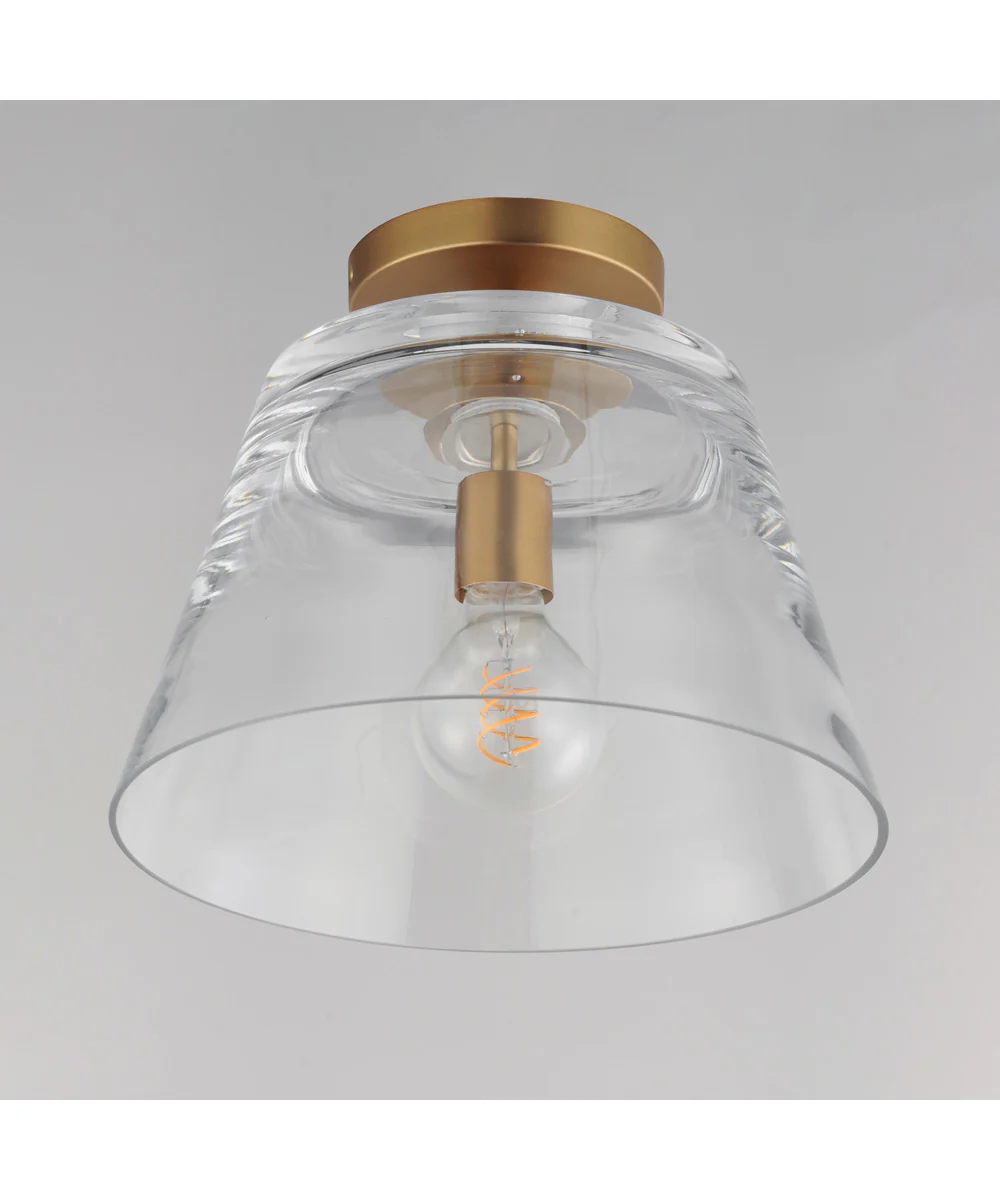 Hudson 1-Light Semi-Flush Mount/Pendant Natural Aged Brass - Image 4