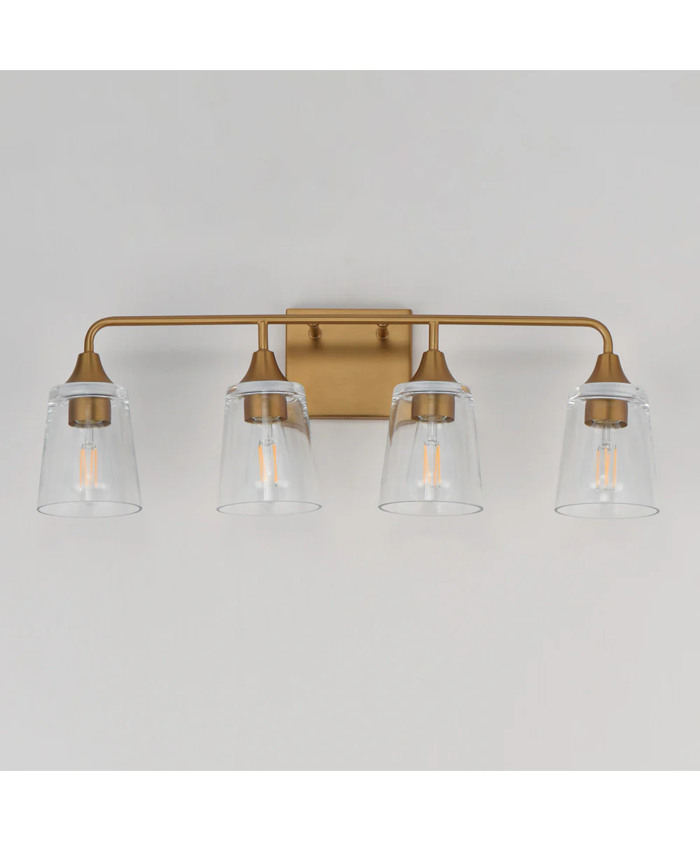 Hudson 4-Light Bath Vanity Natural Aged Brass - Image 2