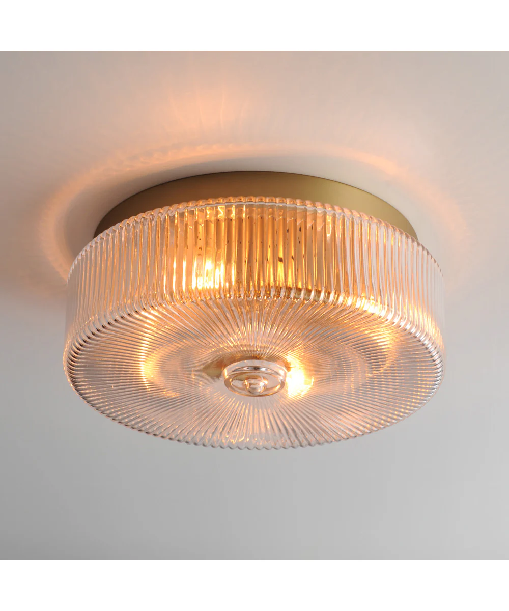 Kasbah 4-Light Flush Mount Satin Brass - Image 3