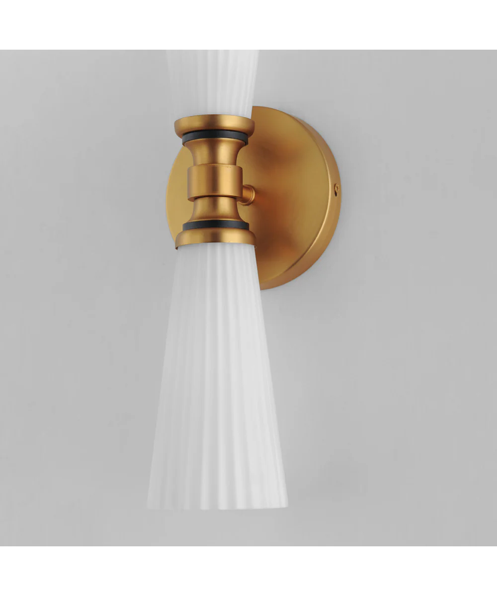 Krevat 2-Light Wall Sconce Black / Natural Aged Brass - Image 6