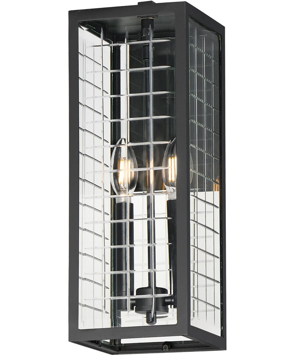 Magnus 2-Light Outdoor Wall Sconce Black