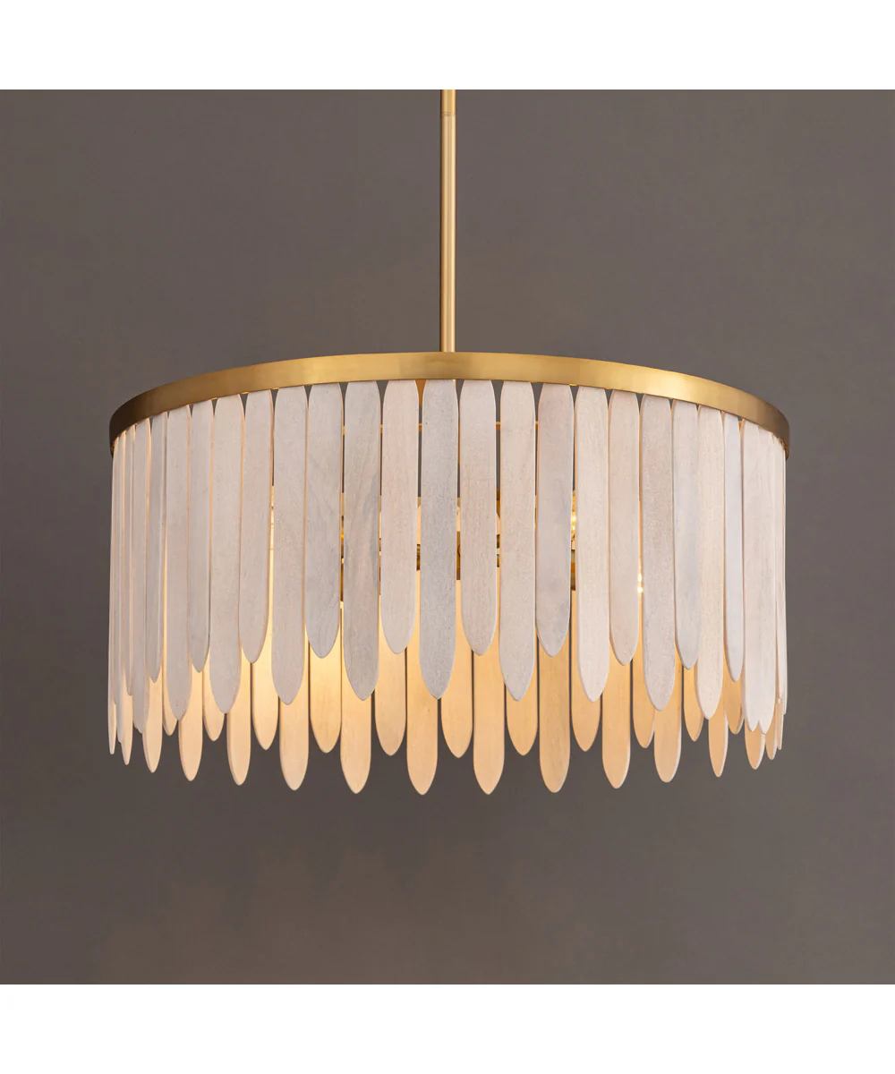 Marimba 26 inch Pendant Weathered White - Image 4