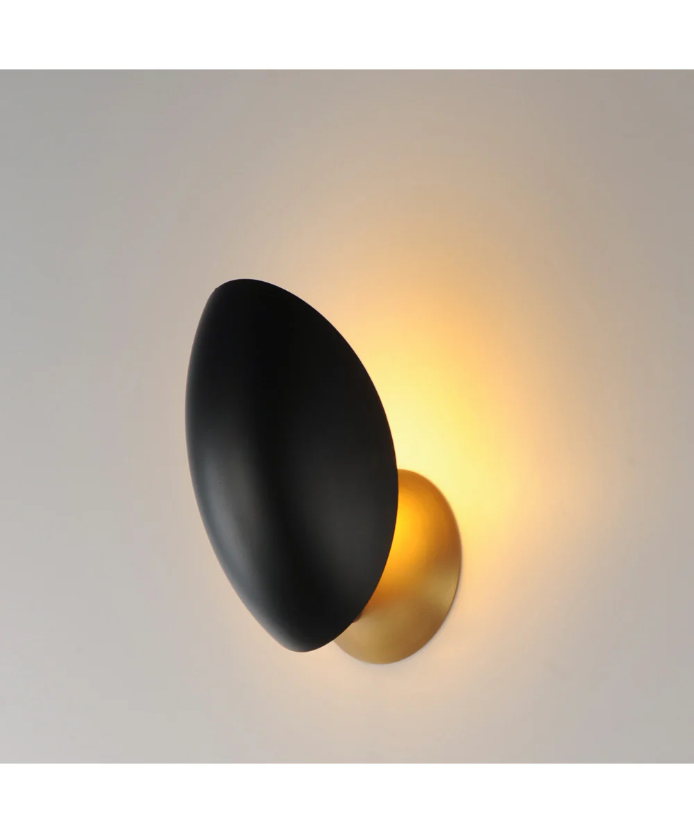 Maris Wall Sconce Black / Natural Aged Brass - Image 4