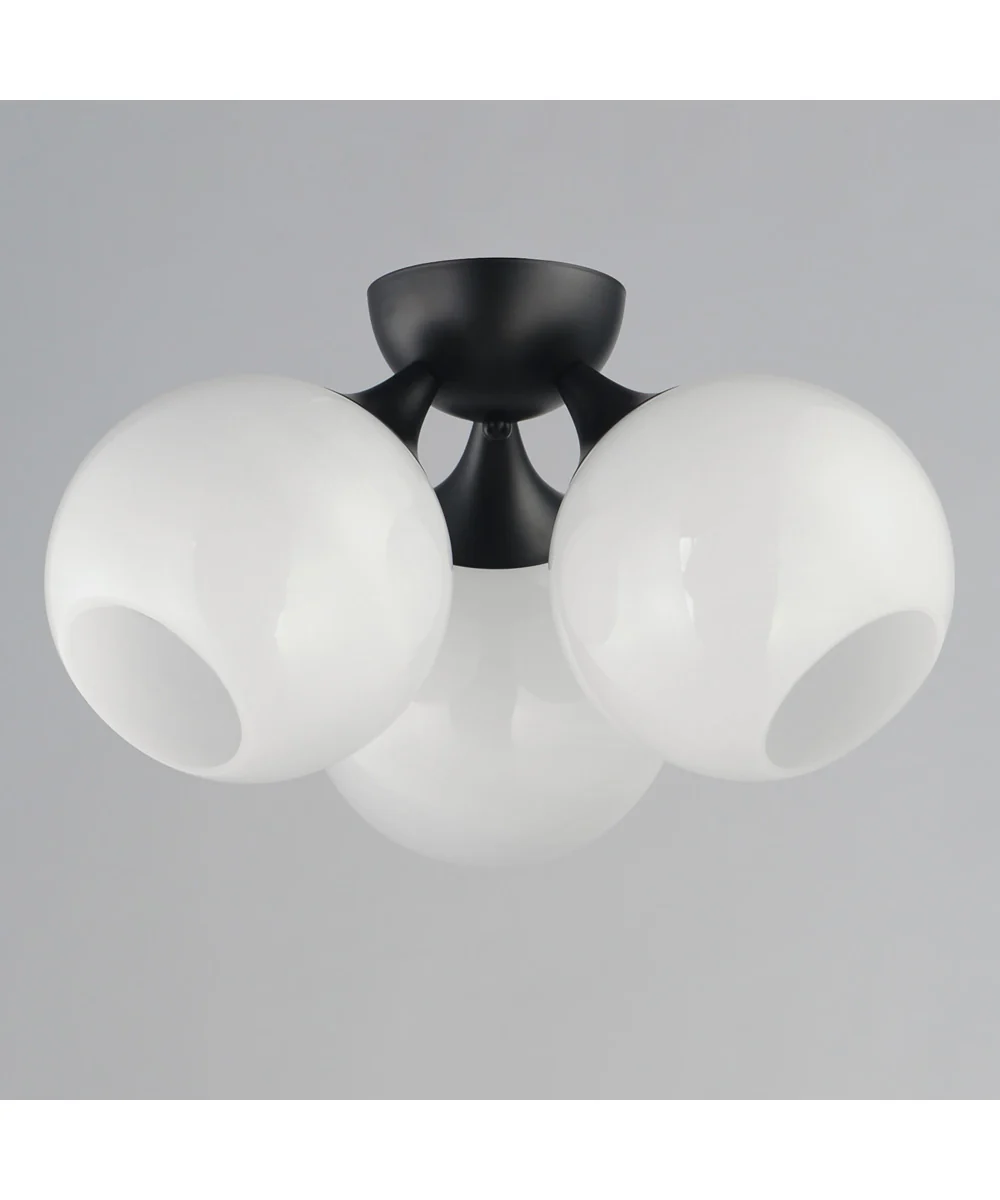 Neve 3-Light Semi Flush Black - Image 2