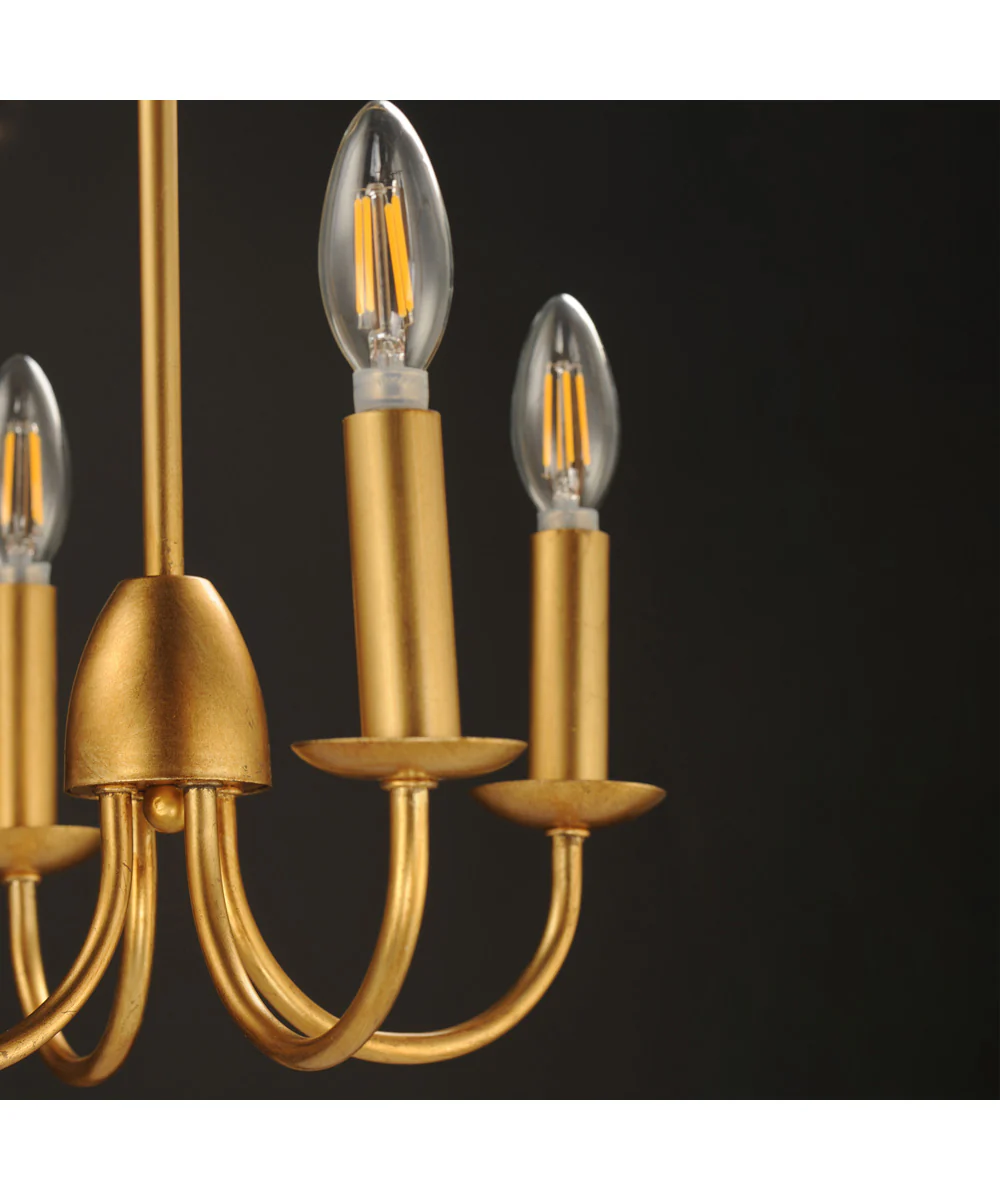 Plumette 8-Light Linear Pendant Gold Leaf - Image 5