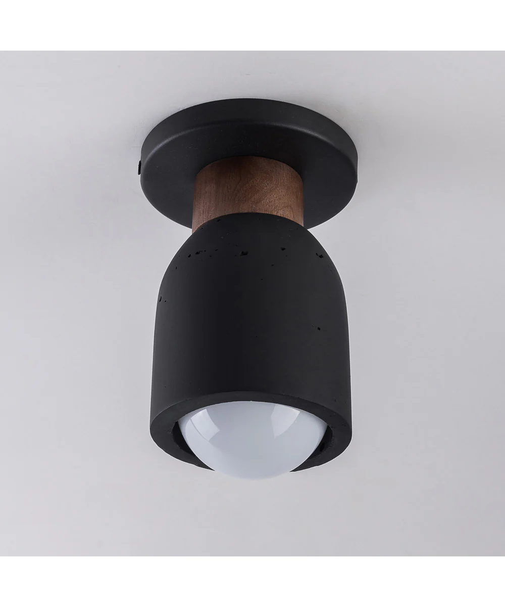 Pompeii 1-Light Flush Mount Lava / Black - Image 3